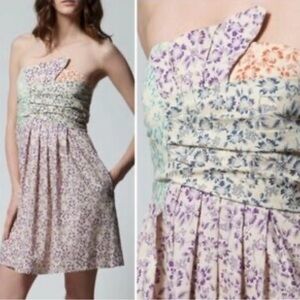 See By Chloe Strapless Floral Dress